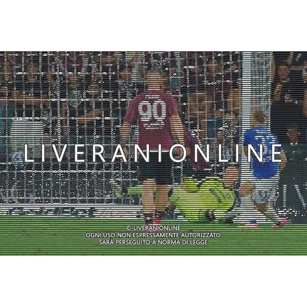 TVEM June 22, 2025 Salerno, Italy - US Salernitana 1919 vs UC Sampdoria - Italian Soccer Serie BKT Playout match 2024/25 - Arechi Stadium. In the pic: Giuseppe Sibilli of UC Sampdoria scores a goal of 0-2 ©TVEM Emmanuele Mastrodonato - AGENZIA ALDO LIVERANI SAS
