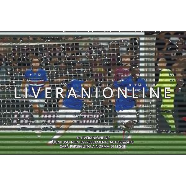 TVEM June 22, 2025 Salerno, Italy - US Salernitana 1919 vs UC Sampdoria - Italian Soccer Serie BKT Playout match 2024/25 - Arechi Stadium. In the pic: Giuseppe Sibilli of UC Sampdoria celebrates after scoring a goal ©TVEM Emmanuele Mastrodonato - AGENZIA ALDO LIVERANI SAS