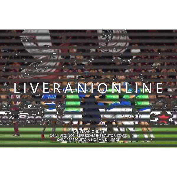 TVEM June 22, 2025 Salerno, Italy - US Salernitana 1919 vs UC Sampdoria - Italian Soccer Serie BKT Playout match 2024/25 - Arechi Stadium. In the pic: Giuseppe Sibilli of UC Sampdoria celebrates after scoring a goal with teammates ©TVEM Emmanuele Mastrodonato - AGENZIA ALDO LIVERANI SAS