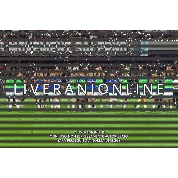 TVEM June 22, 2025 Salerno, Italy - US Salernitana 1919 vs UC Sampdoria - Italian Soccer Serie BKT Playout match 2024/25 - Arechi Stadium. In the pic: players of UC Sampdoria celebrates ©TVEM Emmanuele Mastrodonato - AGENZIA ALDO LIVERANI SAS