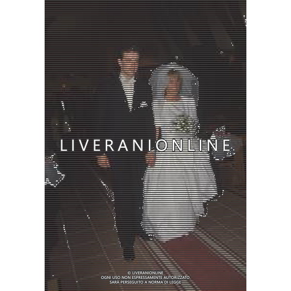 DIAP-RETROSPETTIVA LAMBERTO PIOVANELLI CALCIATORE NELLA FOTO LAMBERTO PIOVANELLI IL GIORNO DELLE NOZZE NELL\'ANNO 1991 AG ALDO LIVERANI SAS  
