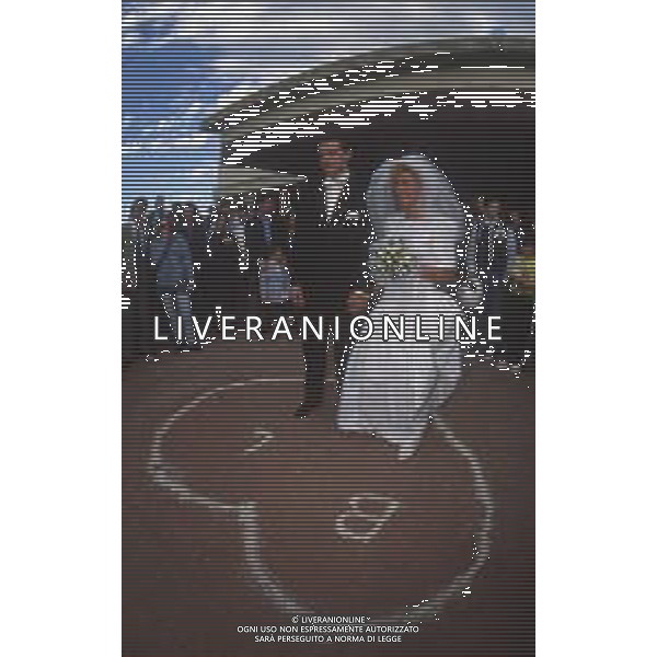 DIAP-RETROSPETTIVA LAMBERTO PIOVANELLI CALCIATORE NELLA FOTO LAMBERTO PIOVANELLI IL GIORNO DELLE NOZZE NELL\'ANNO 1991 AG ALDO LIVERANI SAS  