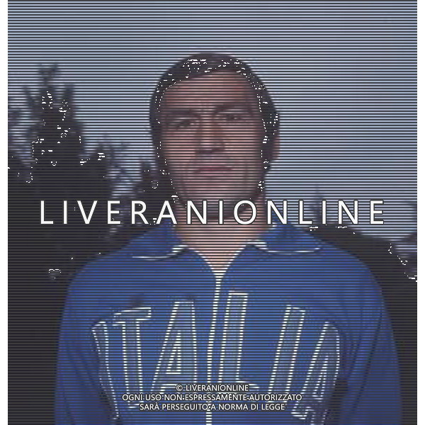 DIAP-RETROSPETTIVA TARCISIO BURGNICH ALLENATORE E CALCIATORE NELLA FOTO TARCISIO BURGNICH CON LA MAGLIA DELLA NAZIONALE ITALIANA DI CALCIO AG ALDO LIVERANI SAS 