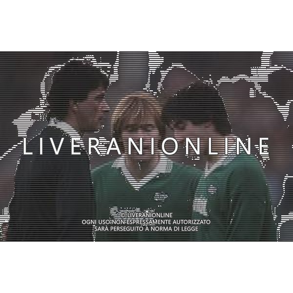 DIAP-RETROSPETTIVA CLAUDIO PIERI ARBITRO NELLA FOTO L\'ARBITRO CLAUDIO PIERI CON FERNANDO DE NAPOLI E ANDREA AGOSTINELLI NELL\'ANNO 1985-86 AG ALDO LIVERANI SAS