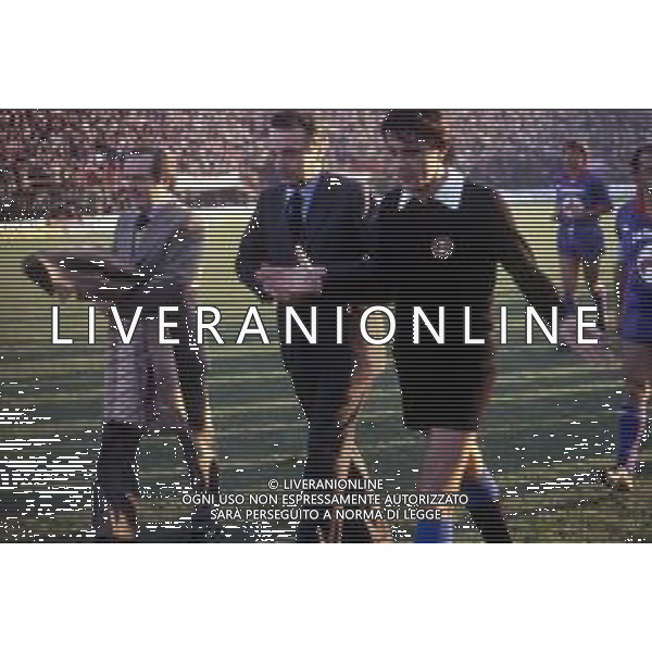 DIAP-RETROSPETTIVA CLAUDIO PIERI ARBITRO NELLA FOTO L\'ARBITRO CLAUDIO PIERI CON FRANCO JANICH AG ALDO LIVERANI SAS