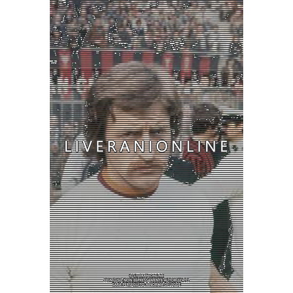COL-RETROSPETTIVA LORIS BONI CALCIATORE NELLA FOTO LORIS BONI CON LA MAGLIA DELLA ROMA CALCIO AG ALDO LIVERANI SAS