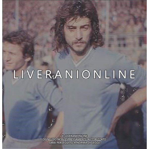 DIAP-RETROSPETTIVA GIORGIO BRAGLIA CALCIATORE NELLA FOTO GIORGIO BRAGLIA CON LA MAGLIA DEL NAPOLII CALCIO AG ALDO LIVERANI SAS