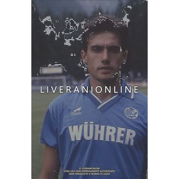 DIAP-RETROSPETTIVA LUCA LUZARDI CALCIATORE NELLA FOTO LUCA LUZARDI CON LA MAGLIA DEL BRESCIA CALCIO AG ALDO LIVERANI SAS