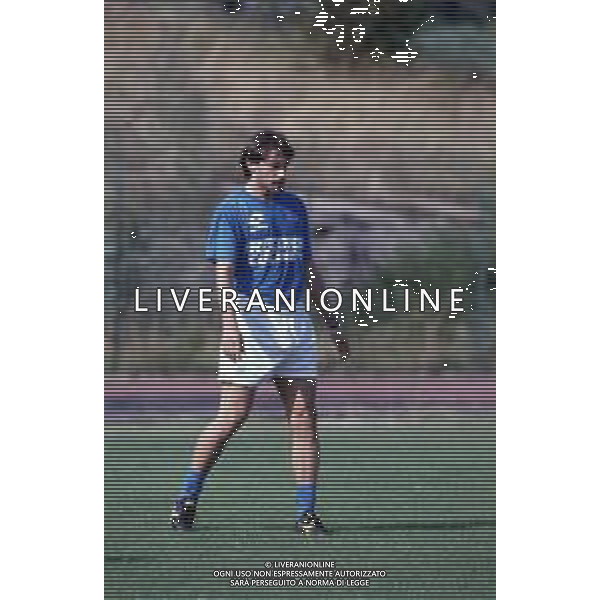 DIAP-RETROSPETTIVA LUCA LUZARDI CALCIATORE NELLA FOTO LUCA LUZARDI CON LA MAGLIA D\'ALLENAMENTO NAPOLI CALCIO AG ALDO LIVERANI SAS