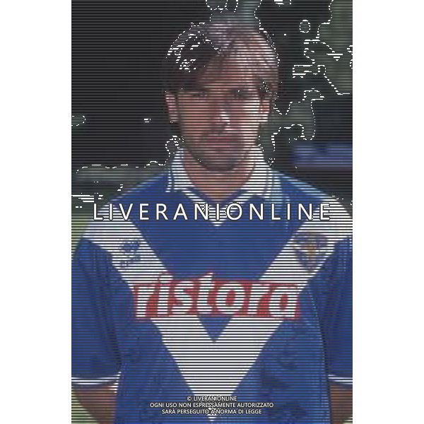 DIAP-RETROSPETTIVA LUCA LUZARDI CALCIATORE NELLA FOTO LUCA LUZARDI CON LA MAGLIA DEL BRESCIA CALCIO AG ALDO LIVERANI SAS