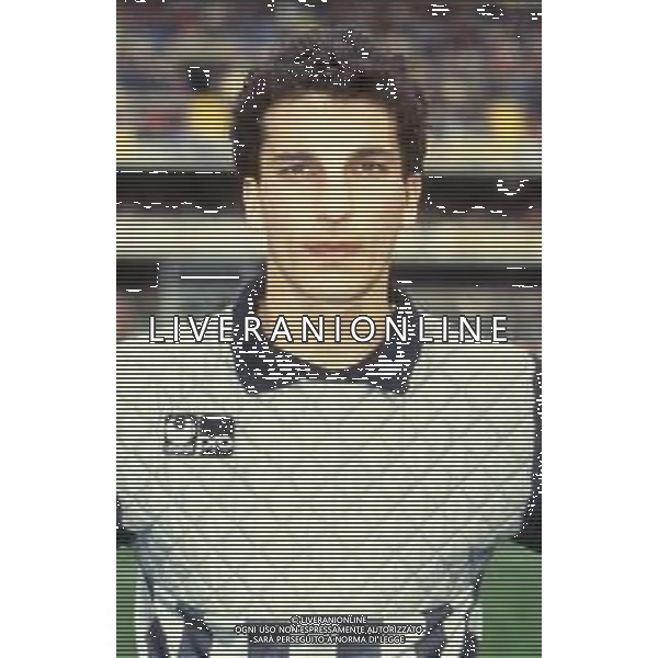 DIAP-RETROSPETTIVA FRANCESCO MANCINI CALCIATORE NELLA FOTO FRANCESCO MANCINI CON LA MAGLIA DEL FOGGIA 1990-91 AG ALDO LIVERANI SAS