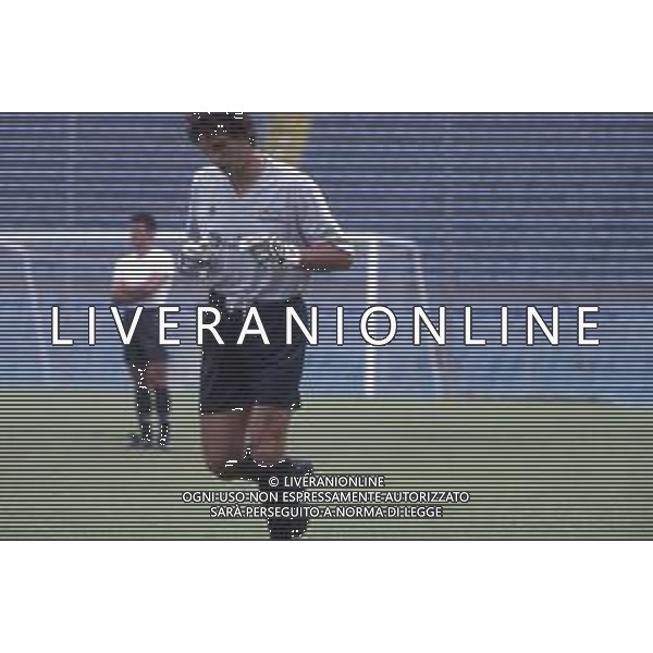 DIAP-RETROSPETTIVA FRANCESCO MANCINI CALCIATORE NELLA FOTO FRANCESCO MANCINI CON LA MAGLIA DEL FOGGIA 1991-92 AG ALDO LIVERANI SAS
