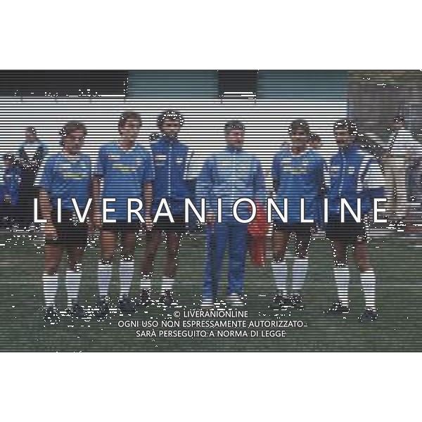 DIAP-RETROSPETTIVA RODOLFO VANOLI CALCIATORE NELLA FOTO FULVIO SIMONINI-LUCA MATTEI-ANDREA BRUNIERA-BRUNO MAZZIA-RODOLFO VANOLI ED EMIDIO ODDI RITIRO UDINESE CALCIO ANNO 1991-92 AG ALDO LIVERANI SAS 