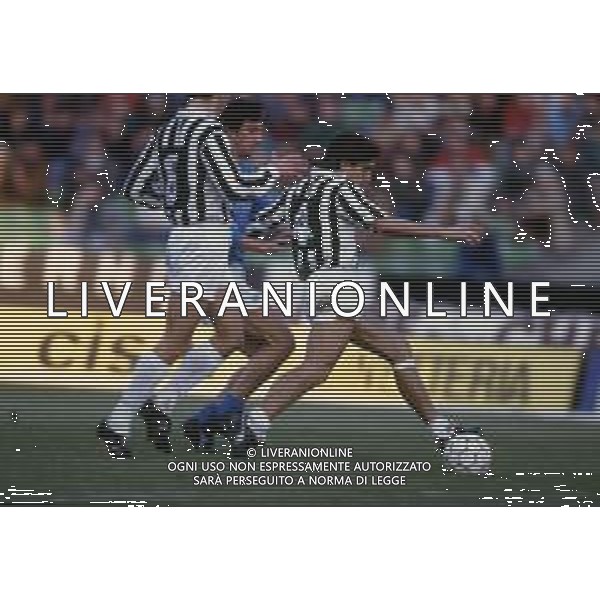 DIAP-RETROSPETTIVA RODOLFO VANOLI CALCIATORE NELLA FOTO RODOLFO VANOLI CON LA MAGLIA DELL\'UDINESE CALCIO ANNO 1991-92 AG ALDO LIVERANI SAS 