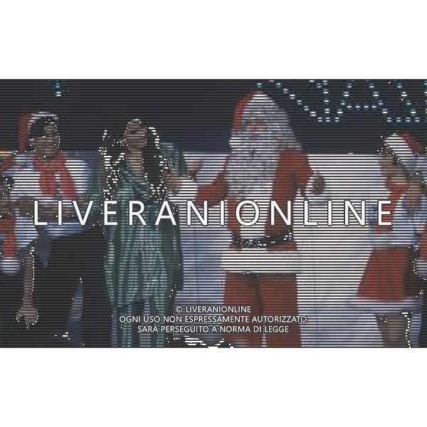 DIAP-RETROSPETTIVA ALBANO CARRISI E ROMINA POWER CANTANTI NELLA FOTO ROMINA POWER E ALBANO CARRISI NELLA TRASMISSIONE TELEVISIVA “BUON NATALE“ NELL\'ANNO 1991 AG ALDO LIVERANI SAS