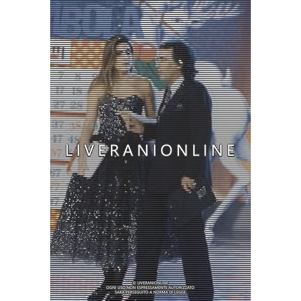 DIAP-RETROSPETTIVA ALBANO CARRISI E ROMINA POWER CANTANTI NELLA FOTO ROMINA POWER E ALBANO CARRISI NELLA TRASMISSIONE TELEVISIVA “BUON NATALE“ NELL\'ANNO 1991 AG ALDO LIVERANI SAS