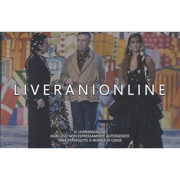 DIAP-RETROSPETTIVA ALBANO CARRISI E ROMINA POWER CANTANTI NELLA FOTO ROMINA POWER E ALBANO CARRISI NELLA TRASMISSIONE TELEVISIVA “BUON NATALE“ NELL\'ANNO 1991 AG ALDO LIVERANI SAS
