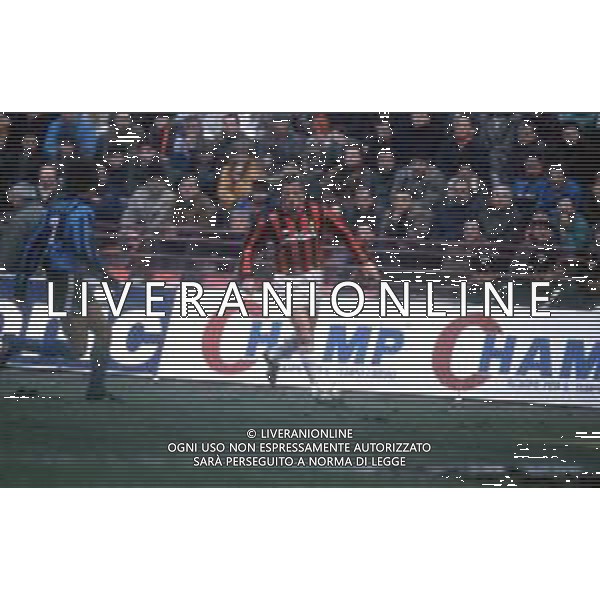 DIAP-RETROSPETTIVA STEFANO CAROBBI CALCIATORE NELLA FOTO STEFANO CAROBBI CON LA MAGLIA DEL MILAN NELL\'ANNO 1990-1991 AG ALDO LIVERANI SAS