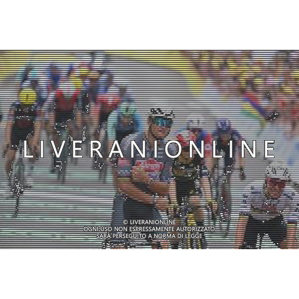06-07-2025 Tour De France; Tappa 02 Lauwin Planque - Boulogne Sur Mer; 2025, Alpecin - Deceuninck; 2025, Uae Team Emirates - Xrg; Van Der Poel, Mathieu; Pogacar, Tadej; Boulogne Sur Mer; foto stefano sirotti-ag aldo liverani sas- AGENZIA ALDO LIVERANI SAS