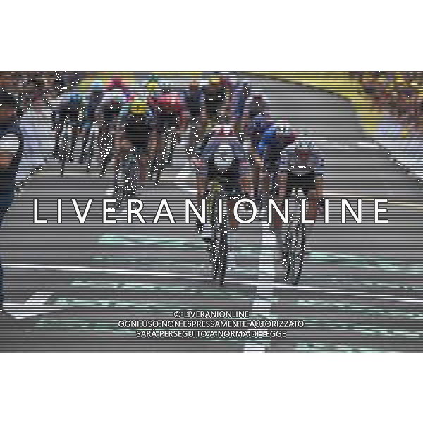 06-07-2025 Tour De France; Tappa 02 Lauwin Planque - Boulogne Sur Mer; 2025, Alpecin - Deceuninck; 2025, Uae Team Emirates - Xrg; Van Der Poel, Mathieu; Pogacar, Tadej; Boulogne Sur Mer; foto stefano sirotti-ag aldo liverani sas- AGENZIA ALDO LIVERANI SAS