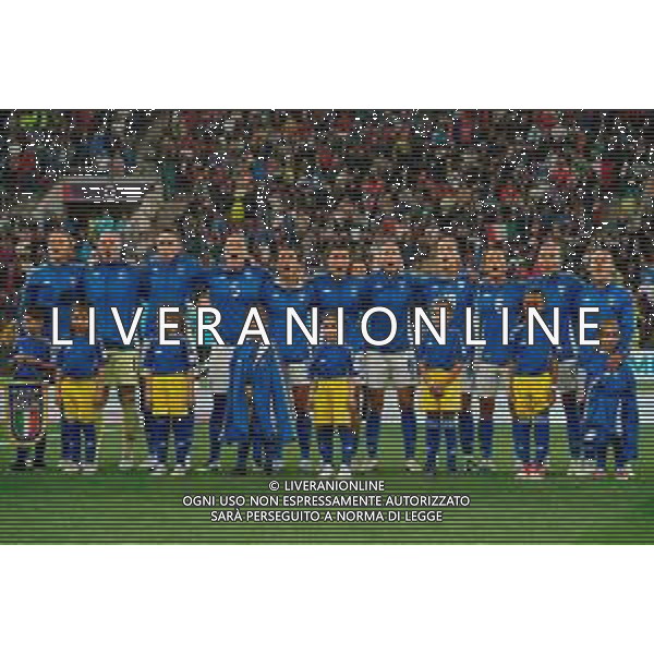 TVEM July 07, 2025 Geneva, Switzerland - Portugal vs Italy - Women\'s UEFA Euro 2025 - Stade de Geneve. In the pic: Players of Italy line up during the National Anthems ©TVEM Emmanuele Mastrodonato - AGENZIA ALDO LIVERANI SAS