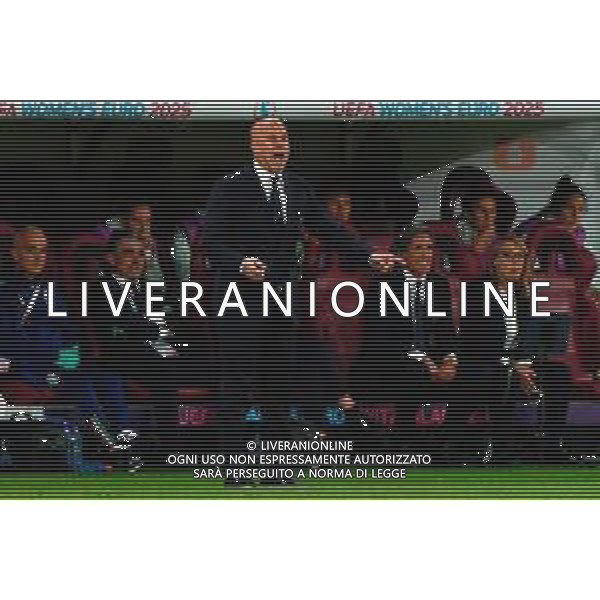 TVEM July 07, 2025 Geneva, Switzerland - Portugal vs Italy - Women\'s UEFA Euro 2025 - Stade de Geneve. In the pic: Andrea Soncin head coach of Italy ©TVEM Emmanuele Mastrodonato - AGENZIA ALDO LIVERANI SAS