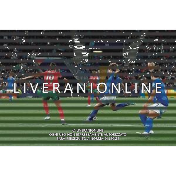TVEM July 07, 2025 Geneva, Switzerland - Portugal vs Italy - Women\'s UEFA Euro 2025 - Stade de Geneve. In the pic: Cristiana Girelli of Italy scores a goal of 0-1 ©TVEM Emmanuele Mastrodonato - AGENZIA ALDO LIVERANI SAS