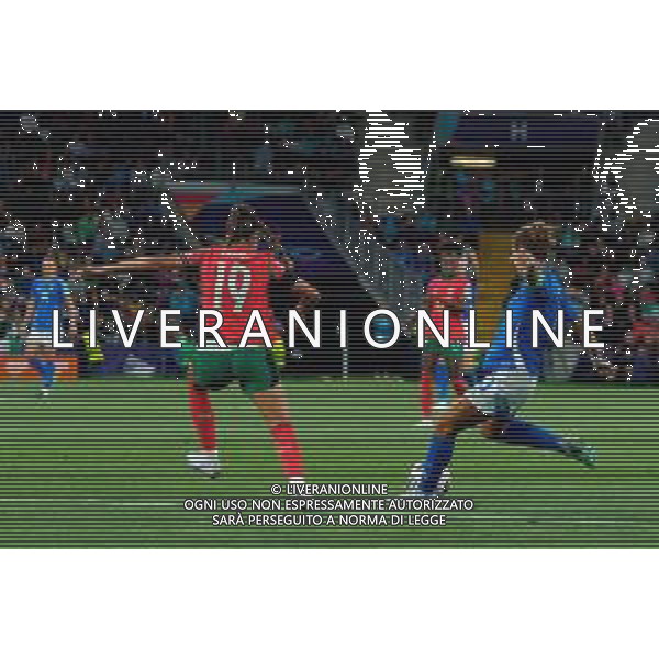 TVEM July 07, 2025 Geneva, Switzerland - Portugal vs Italy - Women\'s UEFA Euro 2025 - Stade de Geneve. In the pic: Cristiana Girelli of Italy scores a goal of 0-1 ©TVEM Emmanuele Mastrodonato - AGENZIA ALDO LIVERANI SAS