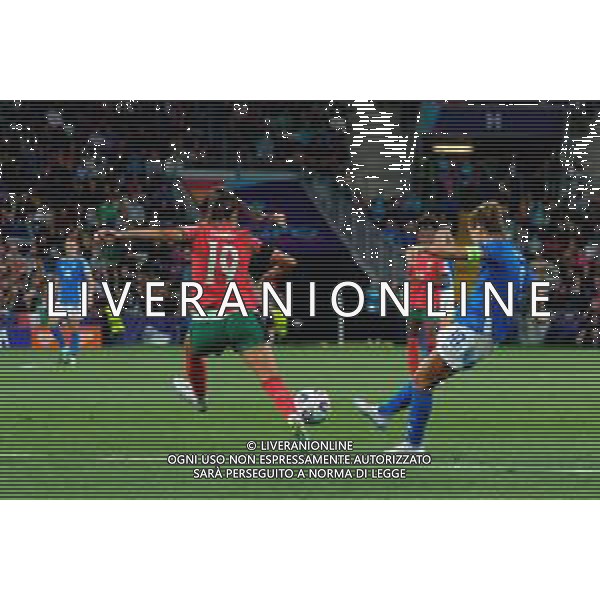 TVEM July 07, 2025 Geneva, Switzerland - Portugal vs Italy - Women\'s UEFA Euro 2025 - Stade de Geneve. In the pic: Cristiana Girelli of Italy scores a goal of 0-1 ©TVEM Emmanuele Mastrodonato - AGENZIA ALDO LIVERANI SAS
