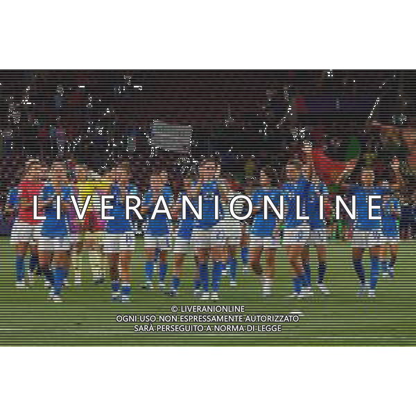 TVEM July 07, 2025 Geneva, Switzerland - Portugal vs Italy - Women\'s UEFA Euro 2025 - Stade de Geneve. In the pic: players of Italy applauds fans ©TVEM Emmanuele Mastrodonato - AGENZIA ALDO LIVERANI SAS