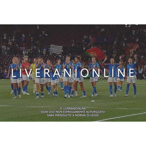 TVEM July 07, 2025 Geneva, Switzerland - Portugal vs Italy - Women\'s UEFA Euro 2025 - Stade de Geneve. In the pic: players of Italy applauds fans ©TVEM Emmanuele Mastrodonato - AGENZIA ALDO LIVERANI SAS