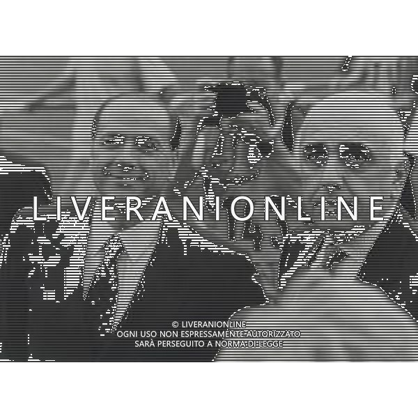 ST-RETROSPETTIVA SILVIO BERLUSCONI POLITICO E IMPRENDITORE NELLA FOTO SILVIO BERLUSCONI CON ADRIANO GALLIANI AG ALDO LIVERANI SAS