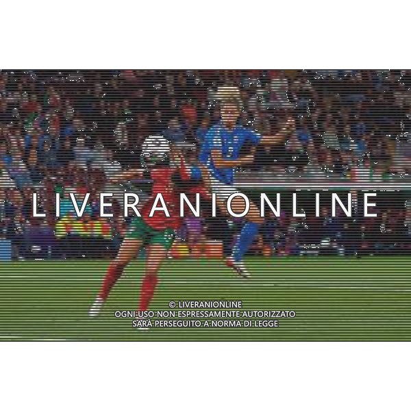 TVEM July 07, 2025 Geneva, Switzerland - Portugal vs Italy - Women\'s UEFA Euro 2025 - Stade de Geneve. In the pic: Emma Severini of Italy in in action against Carole Costa of Portugal FOTO EMMANUELE MASTRODONATO-AG ALDO LVERANI SAS