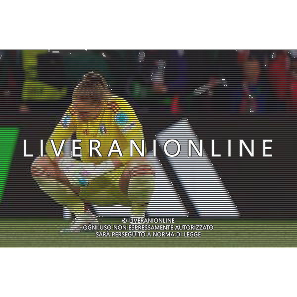 TVEM July 07, 2025 Geneva, Switzerland - Portugal vs Italy - Women\'s UEFA Euro 2025 - Stade de Geneve. In the pic: Laura Giuliani of Italy disappointment FOTO EMMANUELE MASTRODONATO-AG ALDO LVERANI SAS