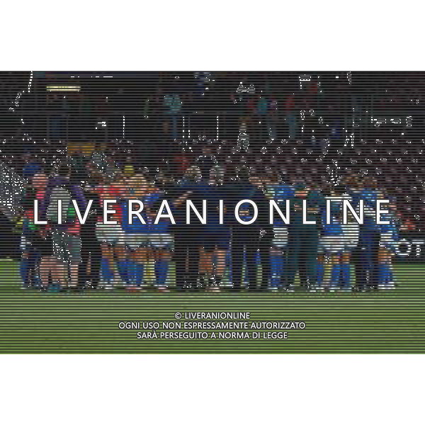 TVEM July 07, 2025 Geneva, Switzerland - Portugal vs Italy - Women\'s UEFA Euro 2025 - Stade de Geneve. In the pic: Italy players hug each other in a circle FOTO EMMANUELE MASTRODONATO-AG ALDO LVERANI SAS