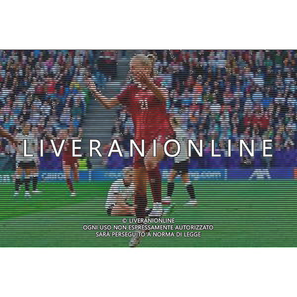 TVEM July 08, 2025 Basel, Switzerland - Germany vs Denmark - Women\'s UEFA Euro 2025 - St. Jakob-Park. In the pic: Amalie Vangsgaard of Denmark celebrates after scoring a goal ©TVEM Emmanuele Mastrodonato - AGENZIA ALDO LIVERANI SAS