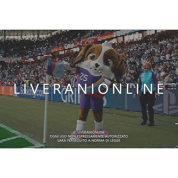 TVEM July 08, 2025 Basel, Switzerland - Germany vs Denmark - Women\'s UEFA Euro 2025 - St. Jakob-Park. In the pic: Maddli, the mascot of UEFA Women\'s EURO 2025 ©TVEM Emmanuele Mastrodonato - AGENZIA ALDO LIVERANI SAS