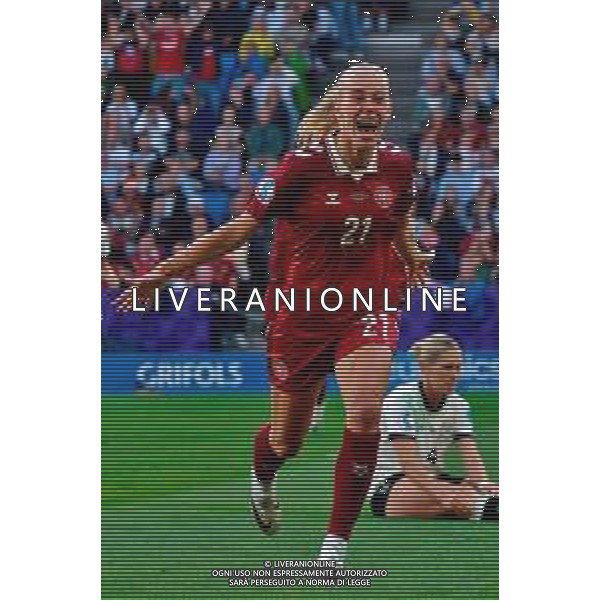 TVEM July 08, 2025 Basel, Switzerland - Germany vs Denmark - Women\'s UEFA Euro 2025 - St. Jakob-Park. In the pic: Amalie Vangsgaard of Denmark celebrates after scoring a goal ©TVEM Emmanuele Mastrodonato - AGENZIA ALDO LIVERANI SAS