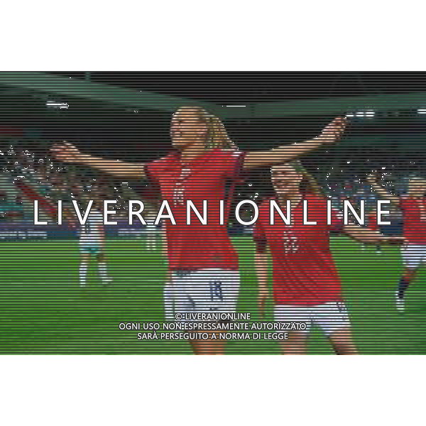 Frida Maanum of Norway celebrates after scoring a goal with Signe Gaupset of Norway -Norvegia - Islanda Campionato europeo femminile di calcio UEFA Women\'s EURO 2025 , Arena Thuin Svizzera 10.07.2025 ©TVEM Emmanuele Mastrodonato - AGENZIA ALDO LIVERANI SAS