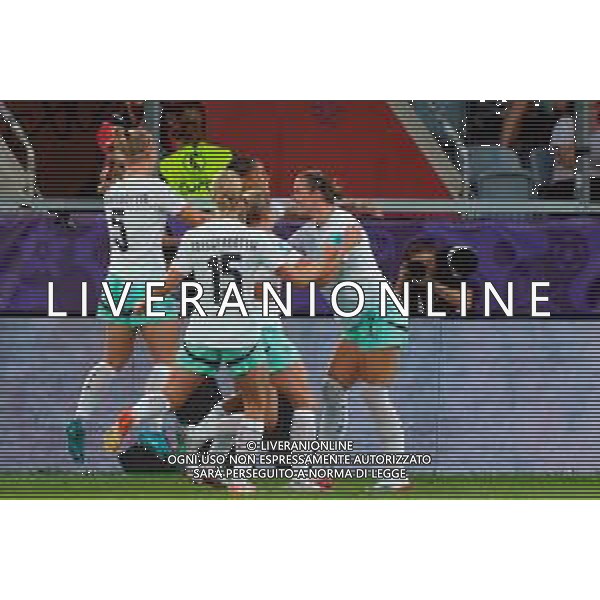 Sveindís Jónsdóttir of Iceland celebrates after scoring a goal with teammates -Norvegia - Islanda Campionato europeo femminile di calcio UEFA Women\'s EURO 2025 , Arena Thuin Svizzera 10.07.2025 ©TVEM Emmanuele Mastrodonato - AGENZIA ALDO LIVERANI SAS
