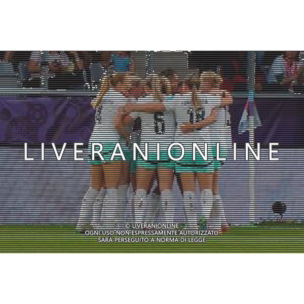 Sveindís Jónsdóttir of Iceland celebrates after scoring a goal with teammates -Norvegia - Islanda Campionato europeo femminile di calcio UEFA Women\'s EURO 2025 , Arena Thuin Svizzera 10.07.2025 ©TVEM Emmanuele Mastrodonato - AGENZIA ALDO LIVERANI SAS