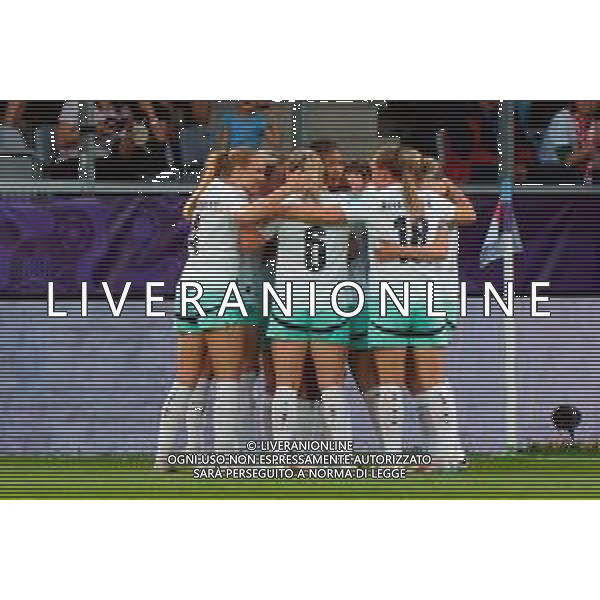 Sveindís Jónsdóttir of Iceland celebrates after scoring a goal with teammates -Norvegia - Islanda Campionato europeo femminile di calcio UEFA Women\'s EURO 2025 , Arena Thuin Svizzera 10.07.2025 ©TVEM Emmanuele Mastrodonato - AGENZIA ALDO LIVERANI SAS