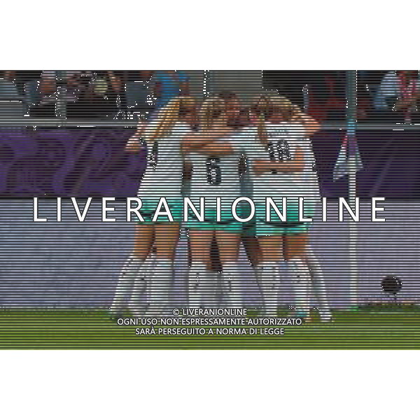 Sveindís Jónsdóttir of Iceland celebrates after scoring a goal with teammates -Norvegia - Islanda Campionato europeo femminile di calcio UEFA Women\'s EURO 2025 , Arena Thuin Svizzera 10.07.2025 ©TVEM Emmanuele Mastrodonato - AGENZIA ALDO LIVERANI SAS