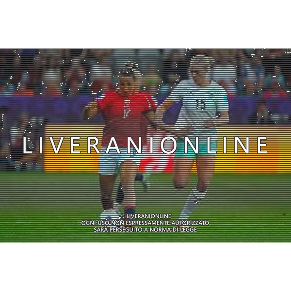 Celin Bizet Ildhusoy of Norway in action against Katla Tryggvadóttir of Iceland -Norvegia - Islanda Campionato europeo femminile di calcio UEFA Women\'s EURO 2025 , Arena Thuin Svizzera 10.07.2025 ©TVEM Emmanuele Mastrodonato - AGENZIA ALDO LIVERANI SAS