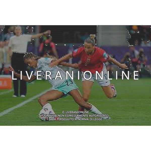 Sveindís Jónsdóttir of Iceland in action against Celin Bizet Ildhusoy of Norway -Norvegia - Islanda Campionato europeo femminile di calcio UEFA Women\'s EURO 2025 , Arena Thuin Svizzera 10.07.2025 ©TVEM Emmanuele Mastrodonato - AGENZIA ALDO LIVERANI SAS