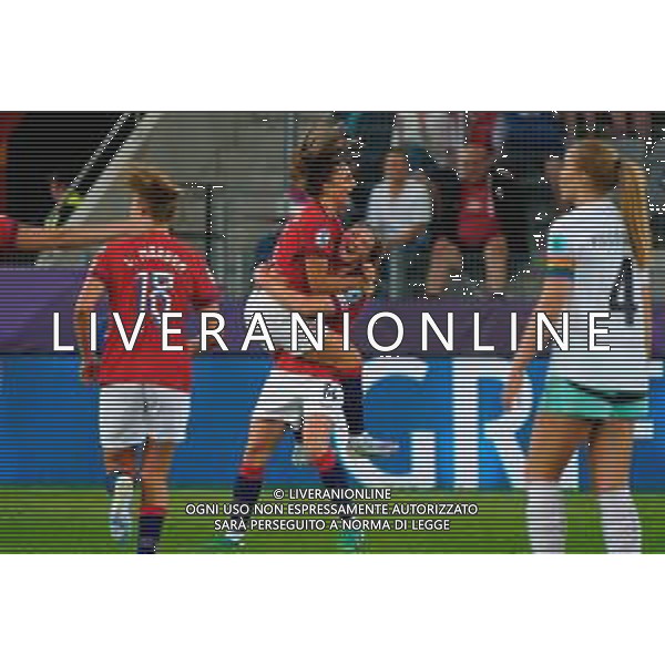 Signe Gaupset of Norway celebrates after scoring a goal with Vilde Boe Risa of Norway -Norvegia - Islanda Campionato europeo femminile di calcio UEFA Women\'s EURO 2025 , Arena Thuin Svizzera 10.07.2025 ©TVEM Emmanuele Mastrodonato - AGENZIA ALDO LIVERANI SAS