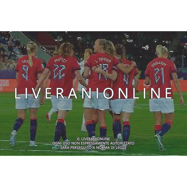 Frida Maanum of Norway celebrates after scoring a goal with teammates -Norvegia - Islanda Campionato europeo femminile di calcio UEFA Women\'s EURO 2025 , Arena Thuin Svizzera 10.07.2025 ©TVEM Emmanuele Mastrodonato - AGENZIA ALDO LIVERANI SAS