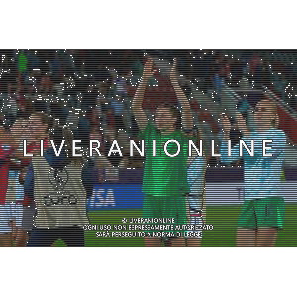 Cecilie Fiskerstrand of Norway and Selma Panengstuen of Norway celebrates -Norvegia - Islanda Campionato europeo femminile di calcio UEFA Women\'s EURO 2025 , Arena Thuin Svizzera 10.07.2025 ©TVEM Emmanuele Mastrodonato - AGENZIA ALDO LIVERANI SAS