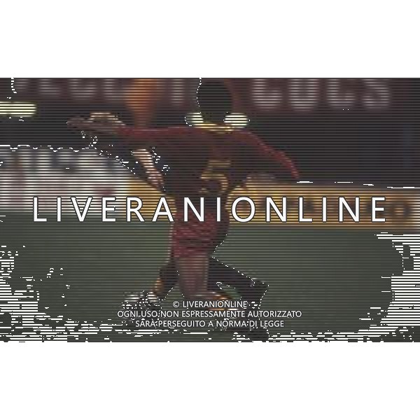 DIAP-RETROSPETTIVA ALDAIR CALCIATORE NELLA FOTO ALDAIR CON LA MAGLIA DELLA ROMA CALCIO NELL\'ANNO 1990 AG ALDO LIVERANI SAS