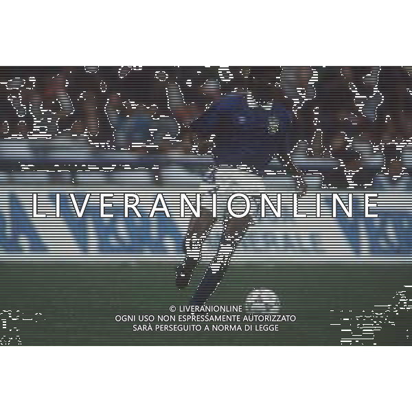DIAP-RETROSPETTIVA ALDAIR CALCIATORE NELLA FOTO ALDAIR CON LA MAGLIA DELLA NAZIONALE BRASILE CALCIO NELL\'ANNO 1991-92 AG ALDO LIVERANI SAS